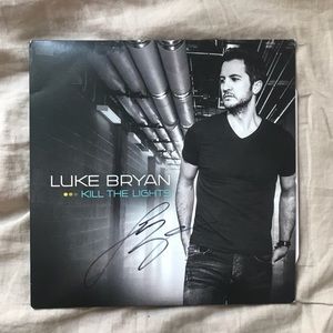 Official signed Luke Bryan Kill The Lights Vinyl